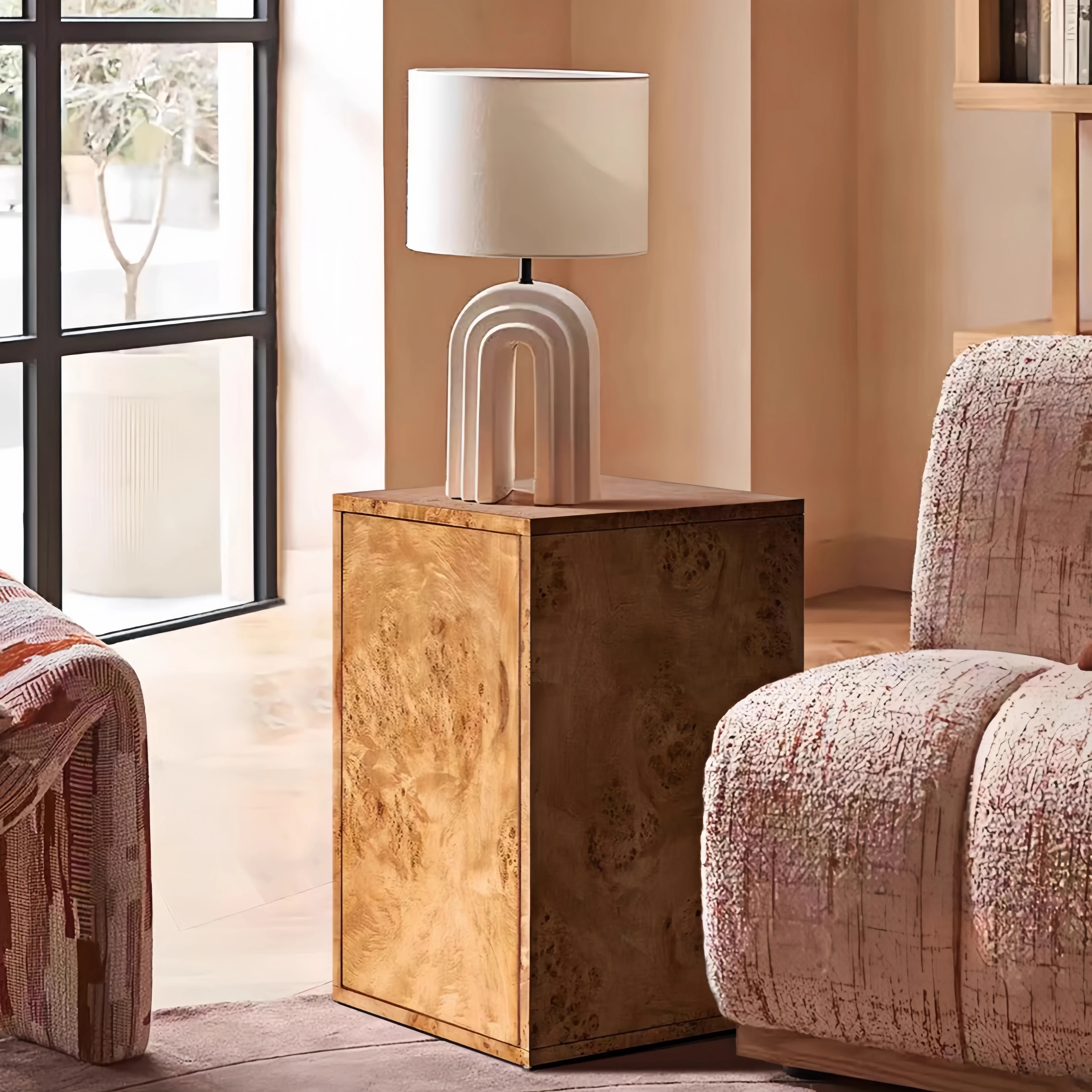 French medieval tree tumor bedside table floor ornament sofa side table living room home small coffee table