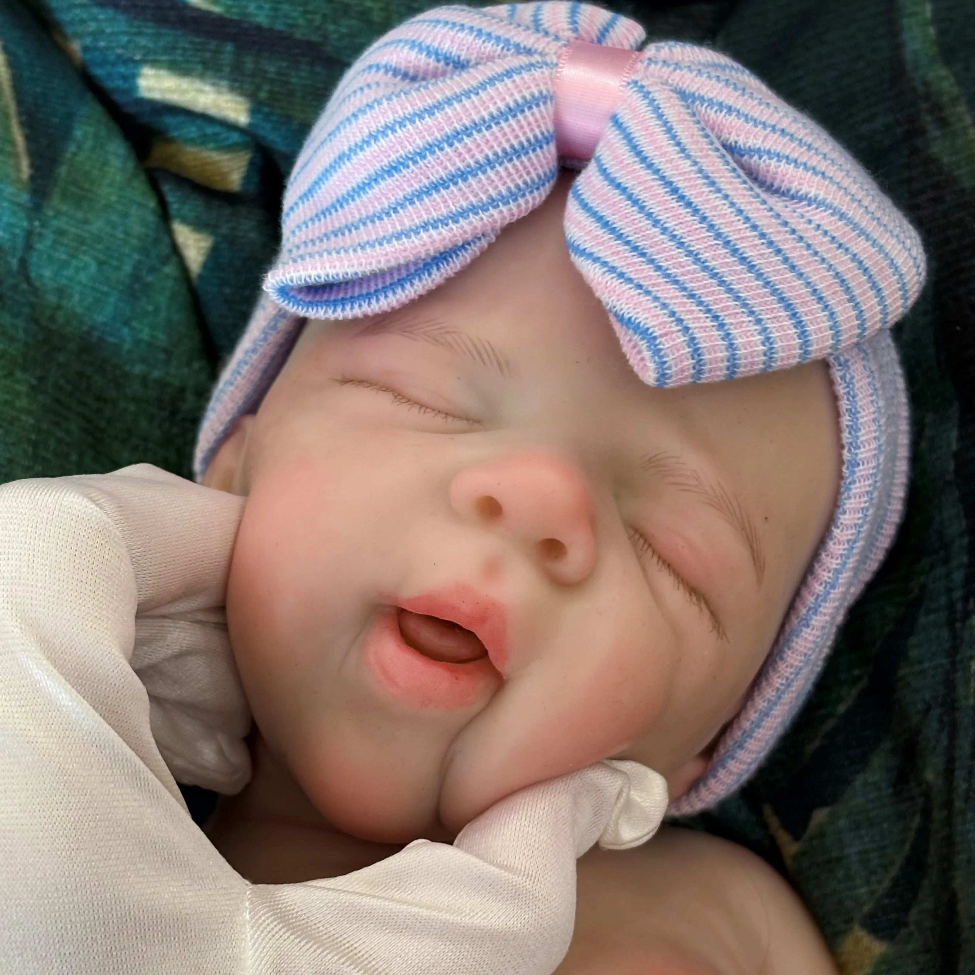 18-inch mooie herboren babypoppen Pascale meisje met open mond en levensechte handgeschilderde zichtbare aderen verzamelspeelgoed voor meisjes