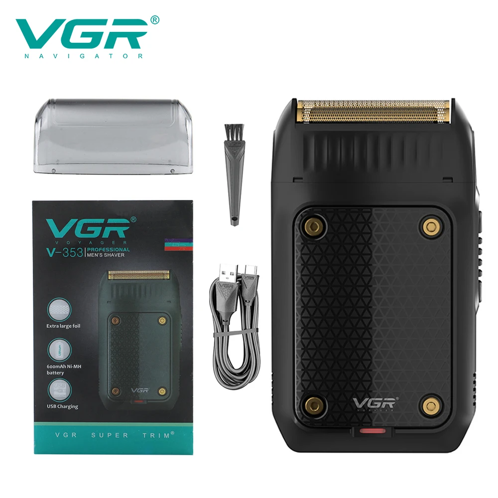 Vgr 353 Baard Scheerapparaat Professionele Haar Trimmer Elektrische Gezicht Scheermachine Heren Usb Opladen Veiligheid Scheerapparaat Voor Mannen