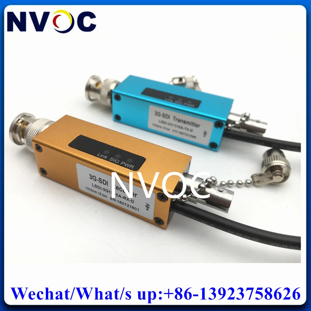 Mini 3G SDI ST Interface 10KM SM Simplex Fiber Optic Extender Transceiver with Micro USB or 3.5mm DC Jack Source Power Connector