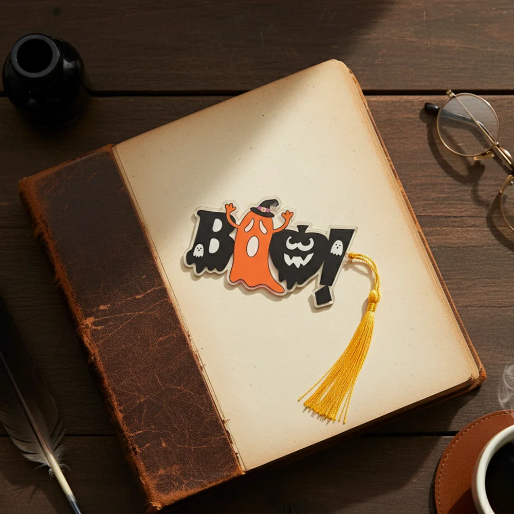 الهالوين - الإشارات المرجعية "BOO" تحت عنوان: مع حروف "BOO" والأشباح وقبعات الساحرة والشرابات الصفراء، مثالية لقراءة الهالوين. #4