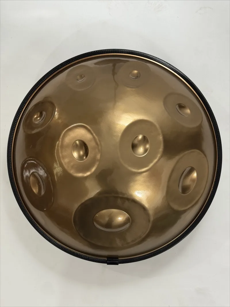Handpan 53cm 9 Notes C# Kurd Scale 440Hz 432hz Gold Color Sound Healing Handmade Stainless Steel Drum Hand Drum