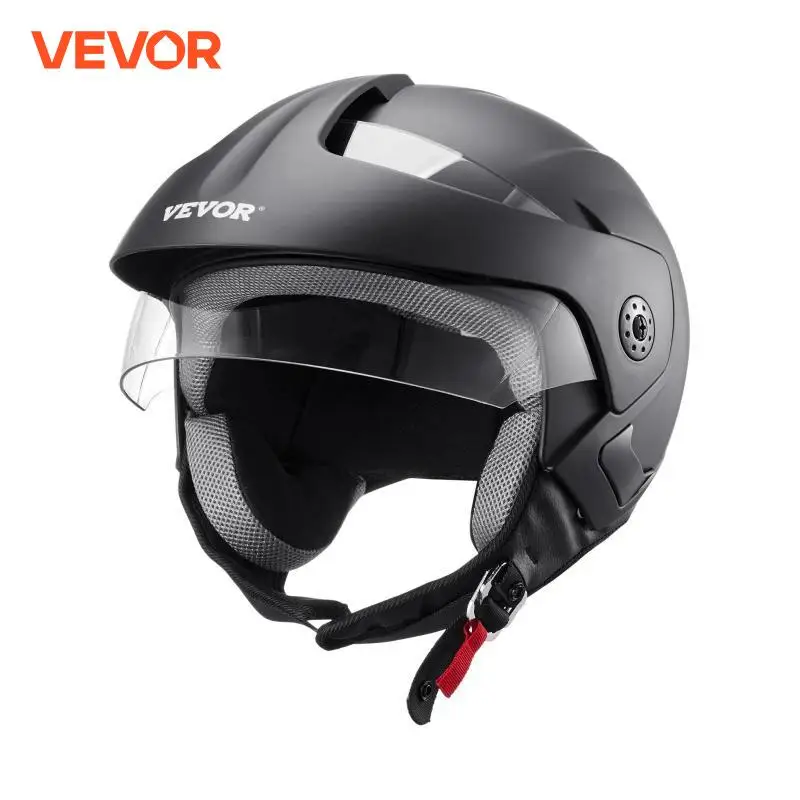 

VEVOR Motorcycle Helmet 3/4-Face Smart Street ABS High Density Helmet with Bluetooth & Interchangeable Lens Fit for Youth/Adult