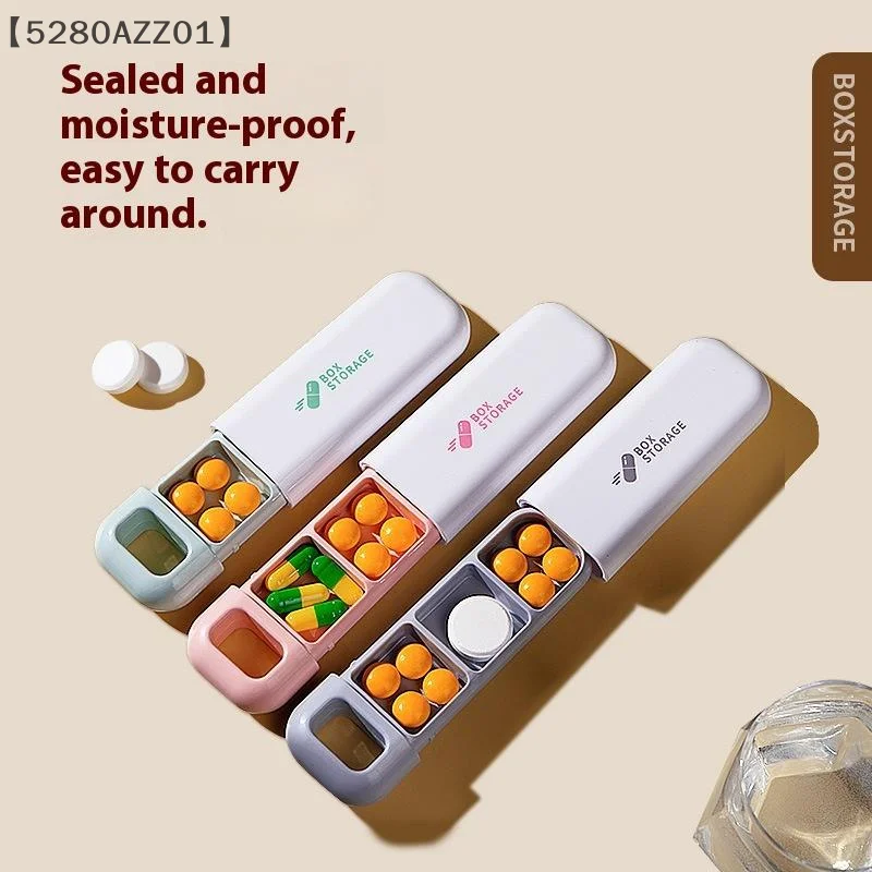

Portable Pill Box Tablet Pillbox Dispenser Medicine Boxes 3 Grids Dispensing Storage Kit Organizer Health Care Container