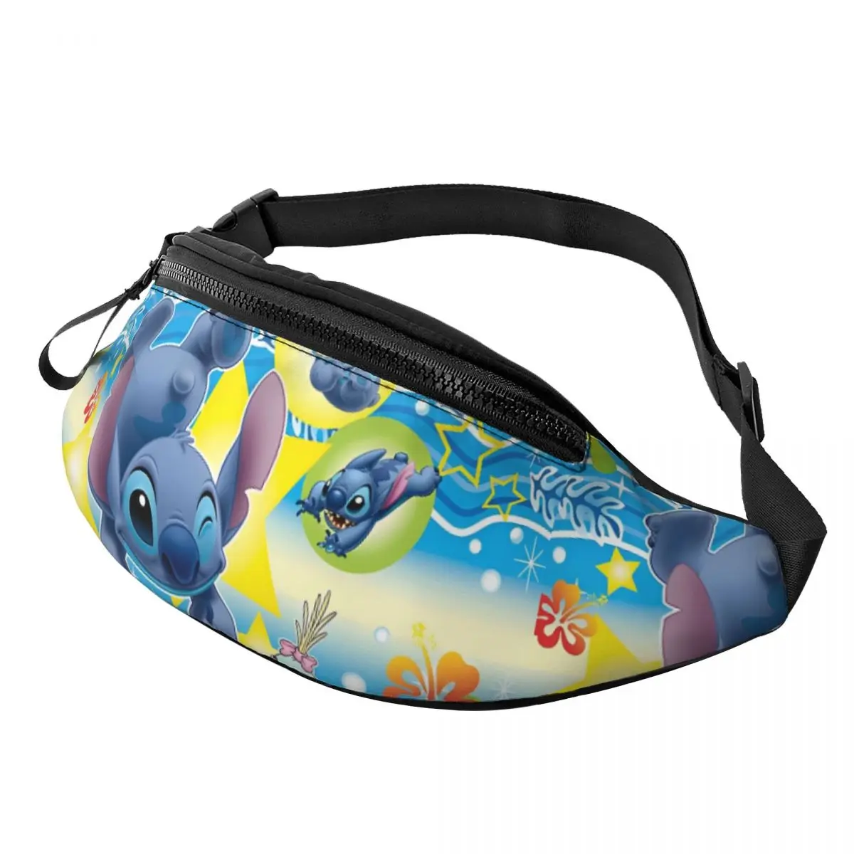 

Stitch Swim Cartoon Small Sling Bags Chest Crossbody Shoulder Sling Backpack Hiking Travel Daypacks Blue Cool Bag