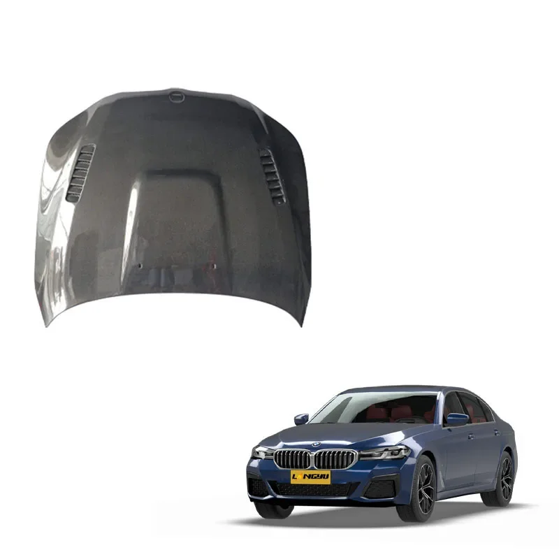 

STLF Car Exterior Accessories Engine Hood Carbon Fiber Front Bonnet For bmws 5 Series E60 Engine Cover