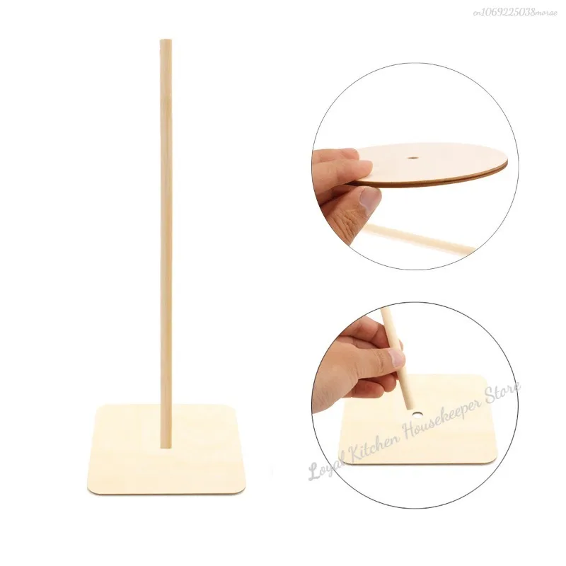 حامل دونات خشبي للأطفال ، دونات ، حوامل حائط ، حامل لوحة عرض ، حفلة عيد ميلاد ، ديكور طاولة زفاف ، لوازم استحمام الطفل #6