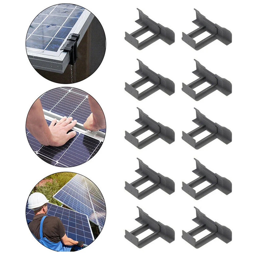 30PCS Solar Panel Mud Discharge Clip 30/35/40mm Solar Panel Clip Mud Removal Clip Water Drain Water Diversion Clip Photovoltaic