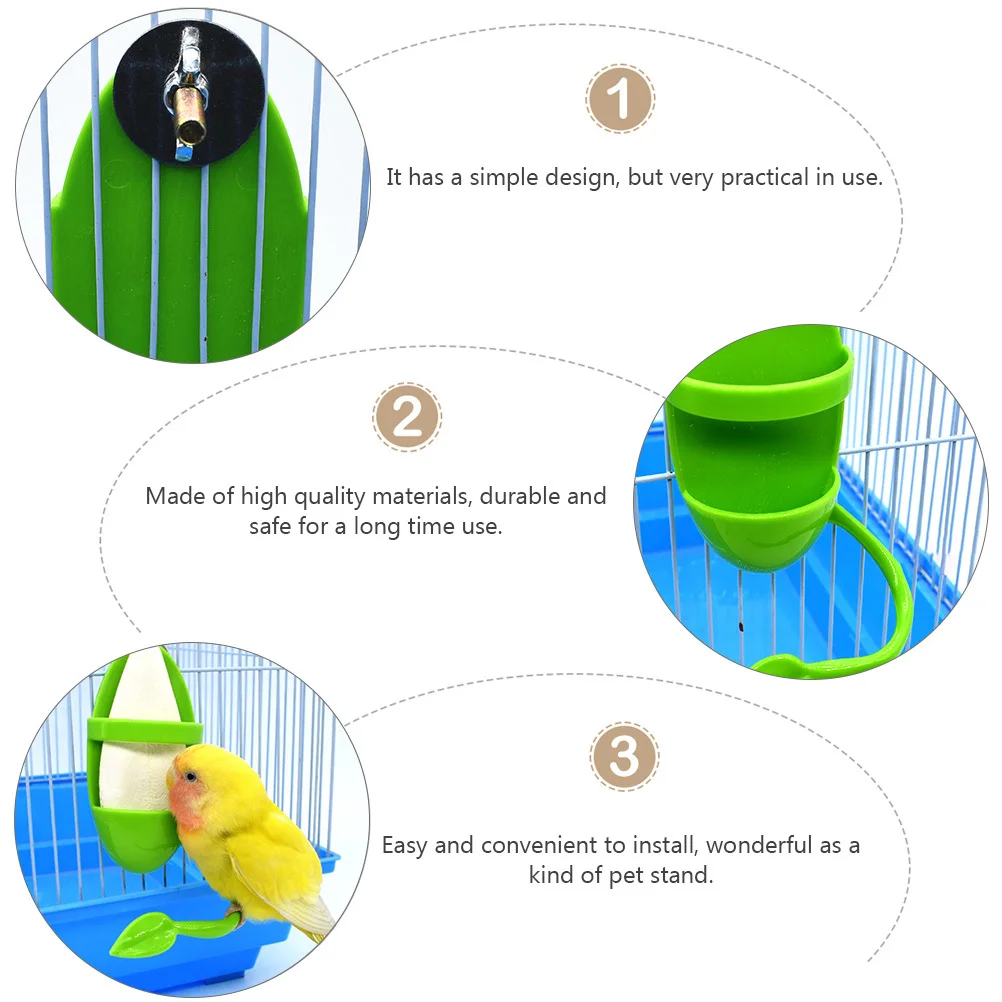 

2Pcs Parrot Stands Feeding Racks Pet Bird Stand Rack Fine Workmanship Durable Bird Stand Parrot Standing Rack Pet Supplies