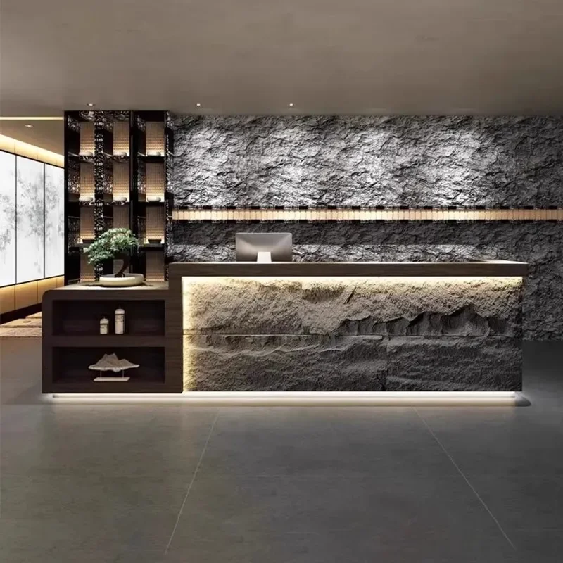 for Caier Homestay Foot Bath Shop Bar Company Hotel Checkout Page Counter Restaurant Tea Shop Fake Stone Front Desk