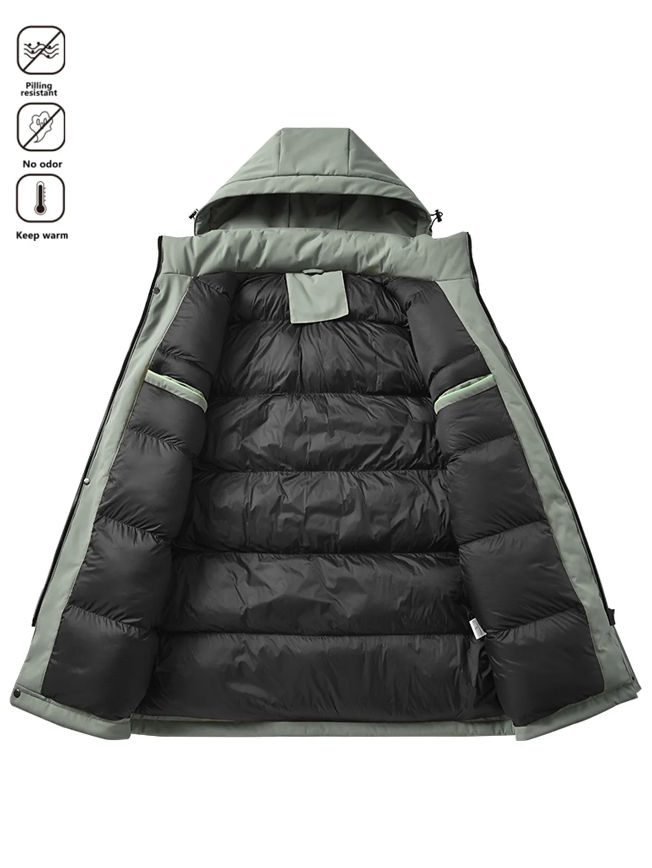 Chaqueta con capucha para hombre, traje de Montañismo al aire libre acolchado de algodón, informal, versátil, a la moda, grueso, cálido, para otoño e invierno