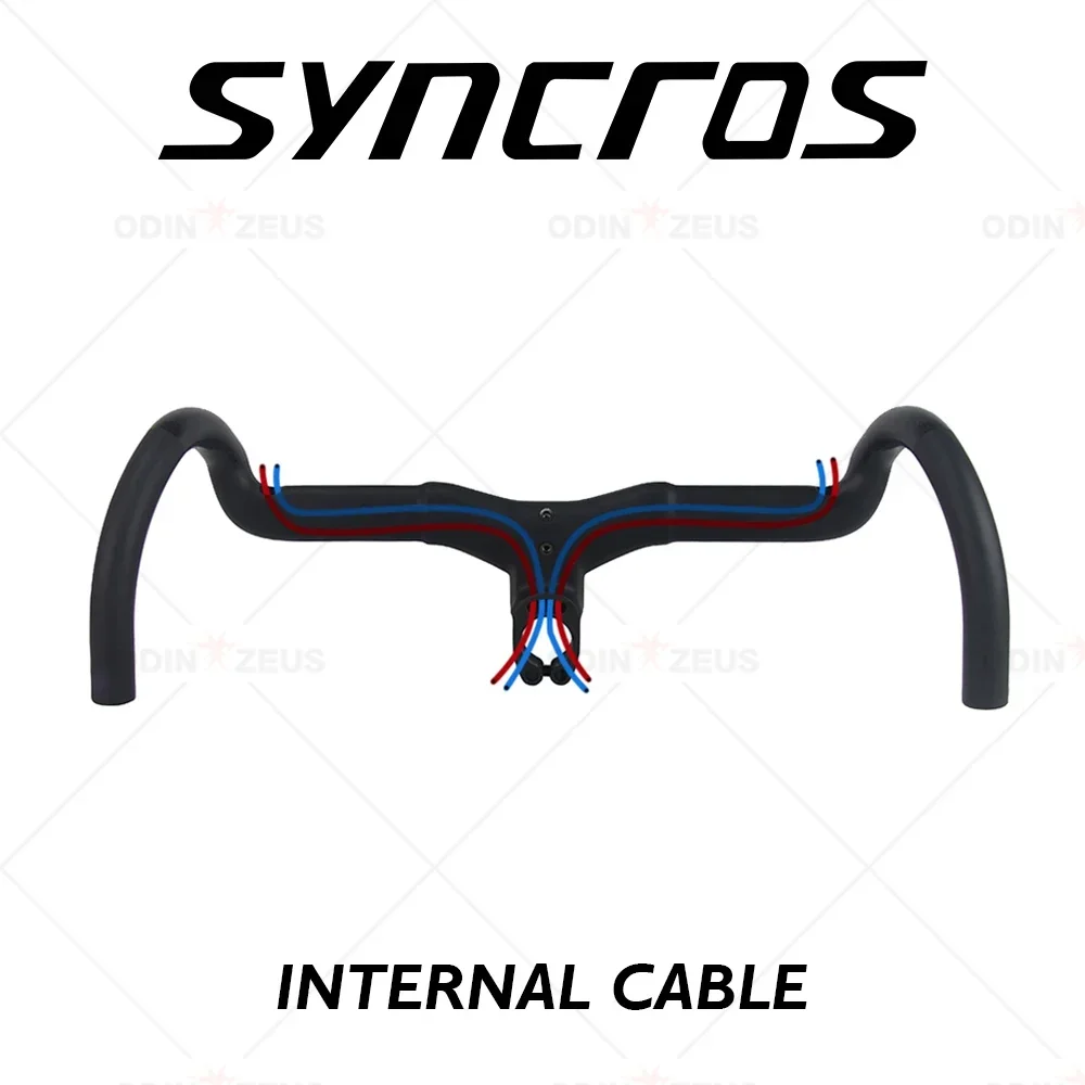 Syncros Creston Ic Sl T1000 Di2 Gravel Handlebar Carbon Full Internal Cable Routing Road Bicycle Integrated Gravel Cockpit