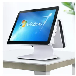 White Touch Screen POS System Retail And Restaura ntMulti-Language To Choose Cash Register Machine All In One System Termina 15