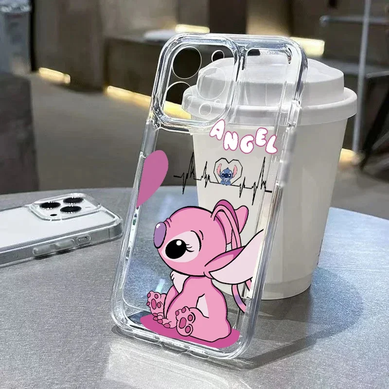 ケースシャオ mi Redmi 注 14 プロ 5 グラム 12 14 4 グラム 11 10 12 13 14 プロプラス 12S 11S 10S 13C 14C カバーかわいいステッチ天使のカップル