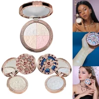 Flower Knows Paleta de Iluminador Facial en Relieve Little Angel Brillo de Diamante Contorno 3D Resistente al Agua de Larga Duración Maquillaje Brillante Kit de Iluminación 8g