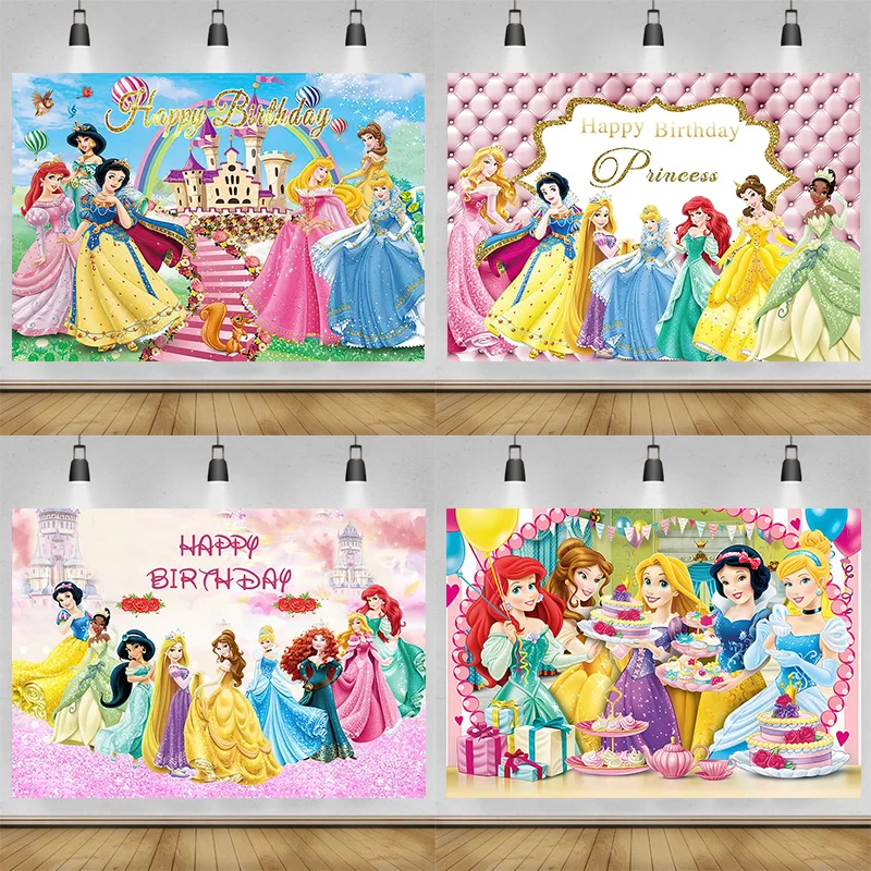 Snow White Background Cloth Magic 1st Birthday Forest Princess Seven Dwarf Birthday Party Baby Shower Decoration Background Wall