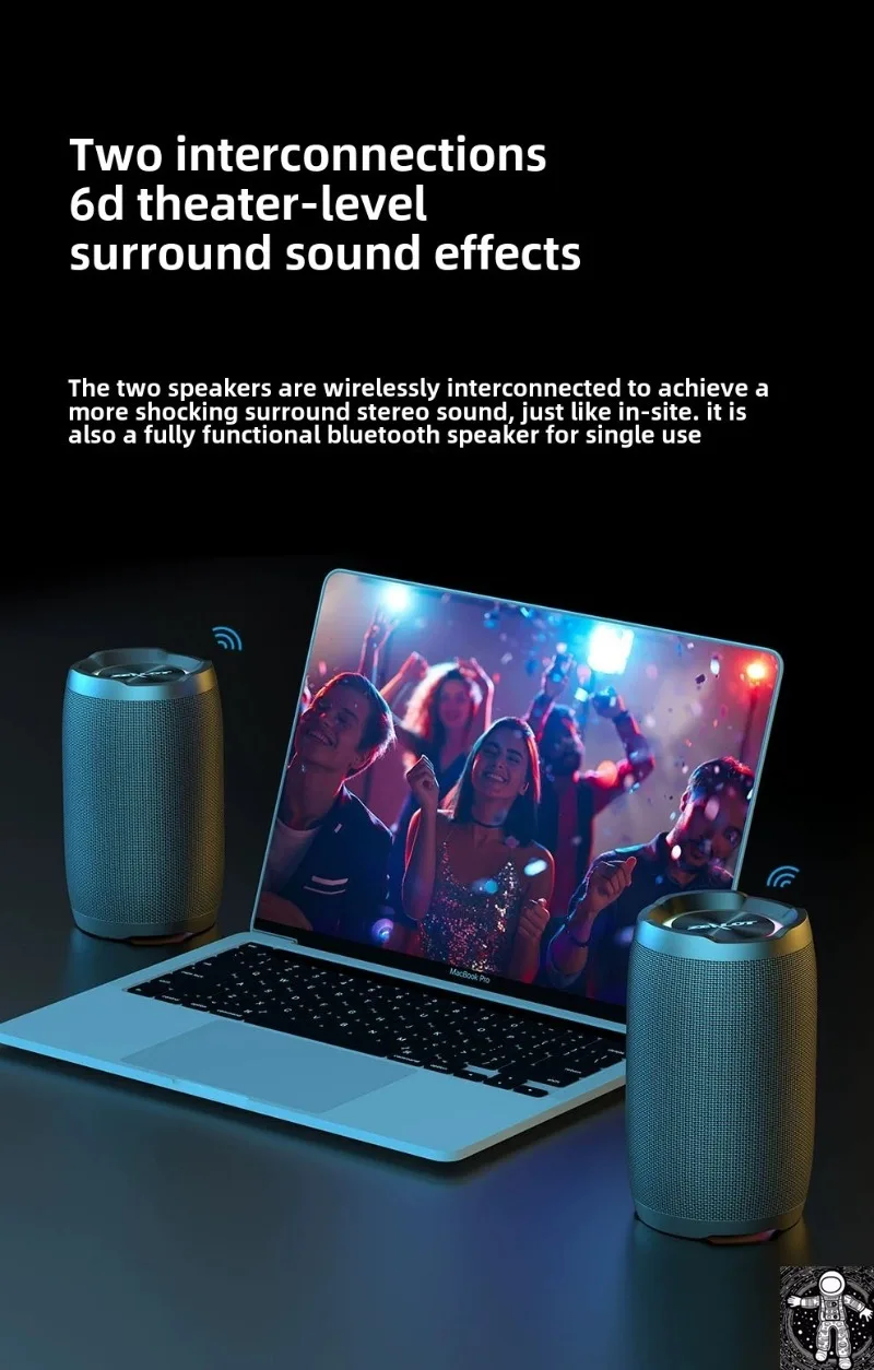 

Portable Wireless Bluetooth Speaker with Heavy Bass Sound for Home