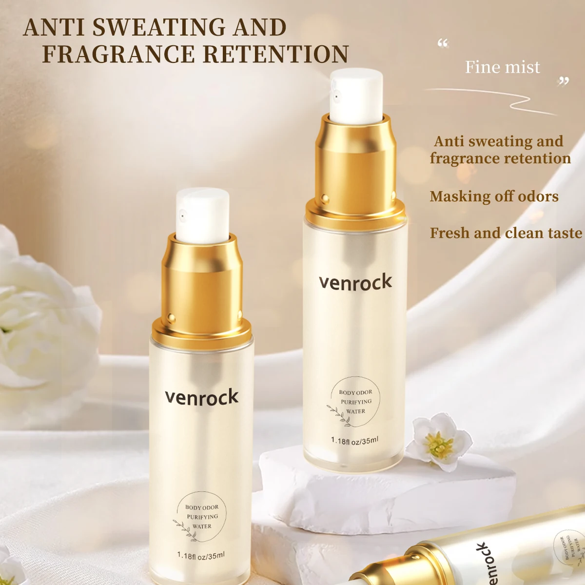 two sets Venrock purified water for removing body odor and body odor (in plastic bottles)