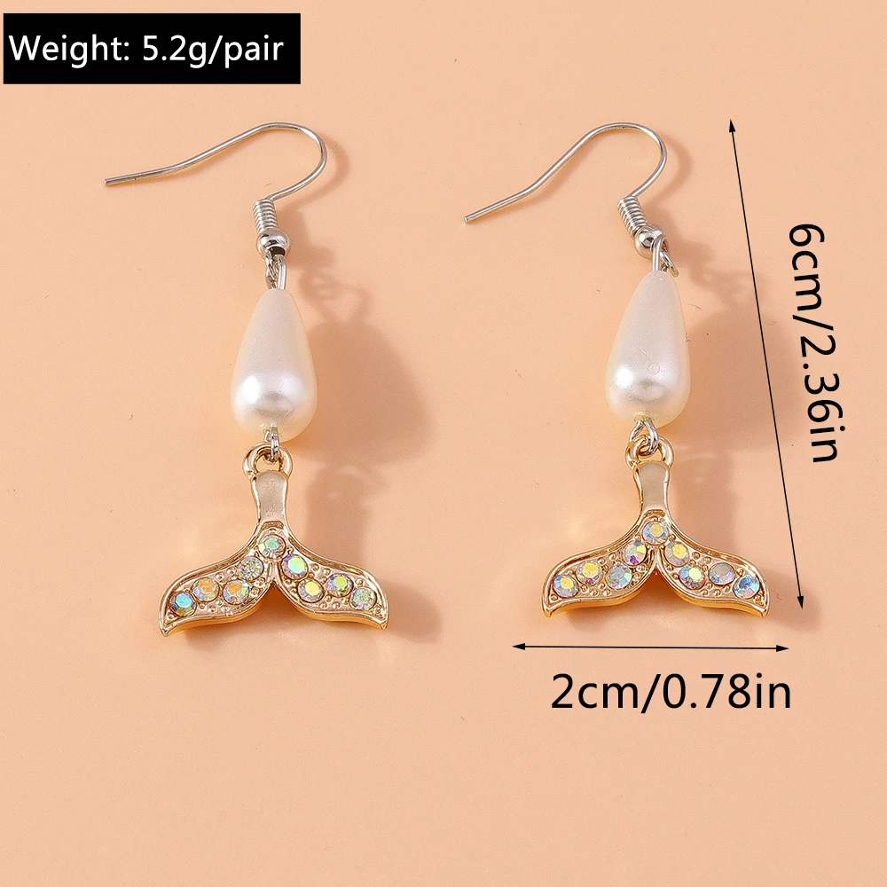 Aihua Mode Sommer Strand Perle Muschel Ohrringe für Frauen Mädchen Nette Boho Seestern Ohrringe Neu In Meer Schmuck Geschenke – Detail 18