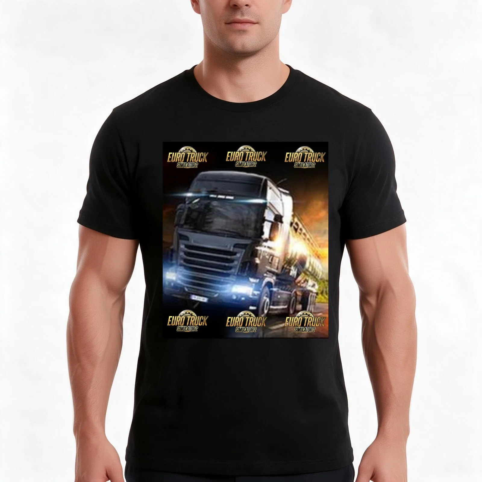 Euro Truck Simulator 2 T-Shirt Summer Casual Cotton Tee Oversized Streetwear Tops Vintage Graphic Print Unisex Men Women