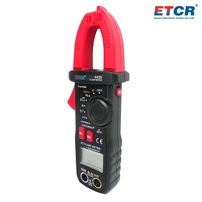 

Sale ETCR6420 Easy to Opreate and Read AC DC 600V Auto-ranging Full Functions Digital Clamp Multimeter Multi Meter Tester