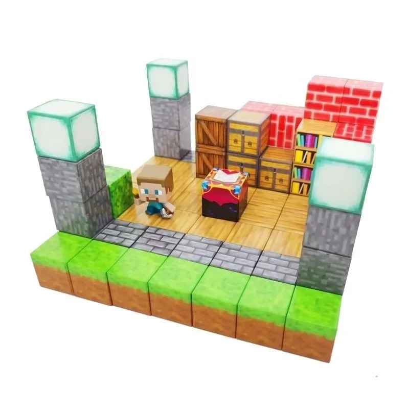 Décennie s de Construction Magnétiques, Modèle Pixel, Cube Créatif, Jouets de Bricolage pour Enfants, Nouveau