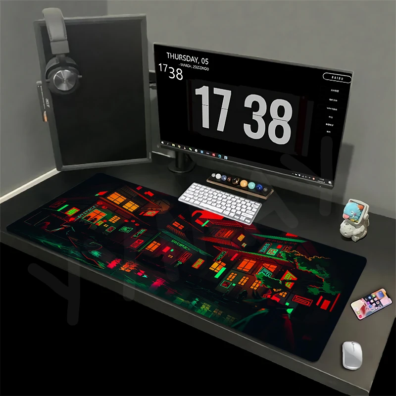 

Mouse Pads Pixel Table Mats Neon Computer Mousepad Company Big Desk Pad 100x50cm Large Gamer Mousepads Mouse Mat