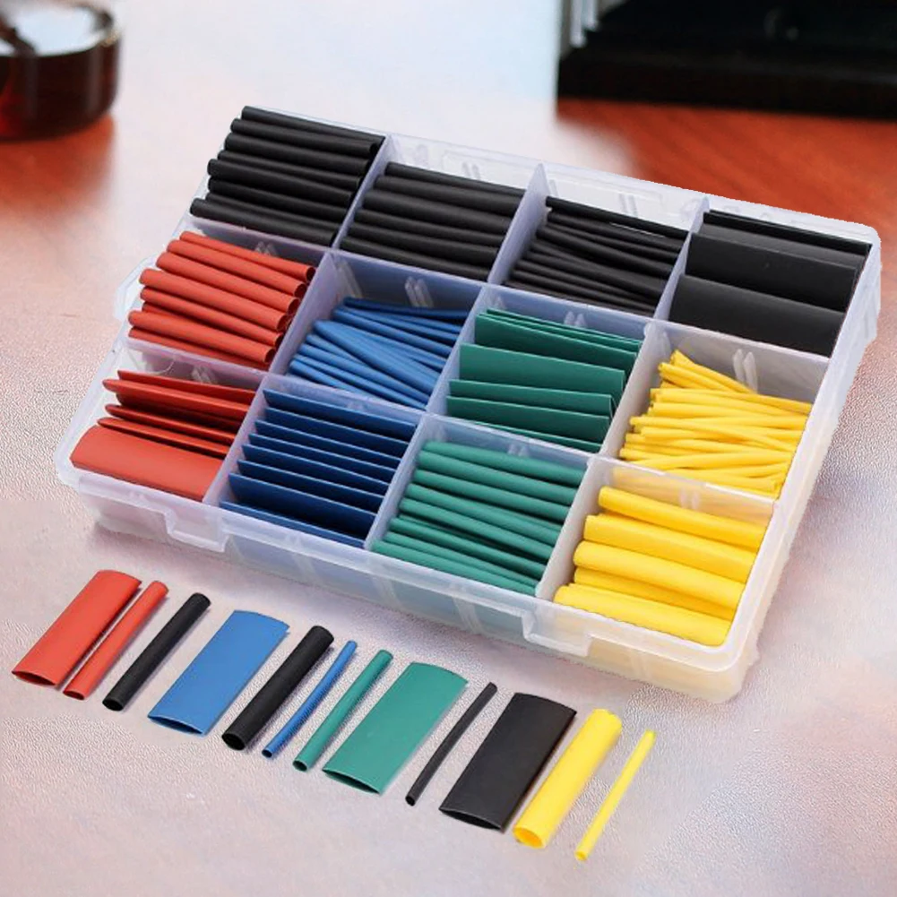530pcs Heat Shrink Tubes Practical Assorted Pack Wire Cable Portable Multi-function Lightweight Polyolefin Assortment Electronic