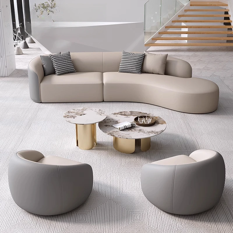 Sales Office Negotiate Sofa Hotel Lobby Lobby VIP Club Curved Rest Area Reception Customer Sales Department