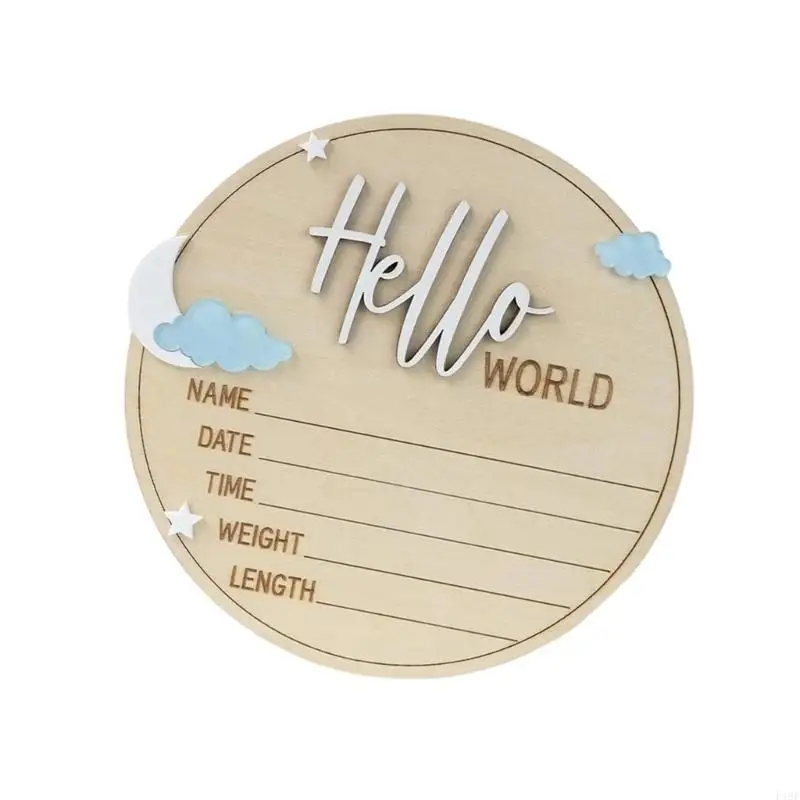 

Safe Baby Photo Props Wooden Newborns Announcement Sign Growth Memory Record F19F