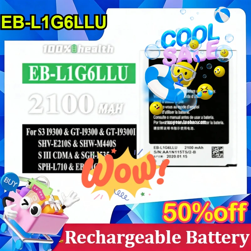 

EB-L1G6LLU for Samsung Galaxy S3 III I9300 I9308 I9305 T999 L710 I747 I535 L300 S960L Replacement Mobile Phone Battery