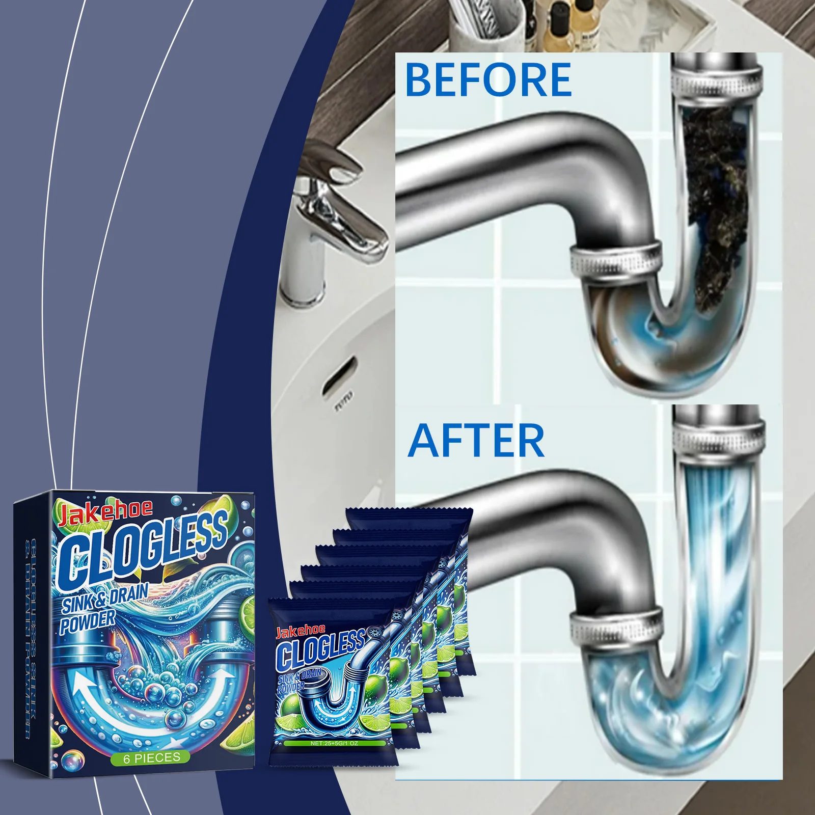 

Порошок для прочистки труб (в коробке) – для кухонных и сантехнических стоков, помогает растворять засоры, удалять жир, уменьшать запахи и очищать трубы.