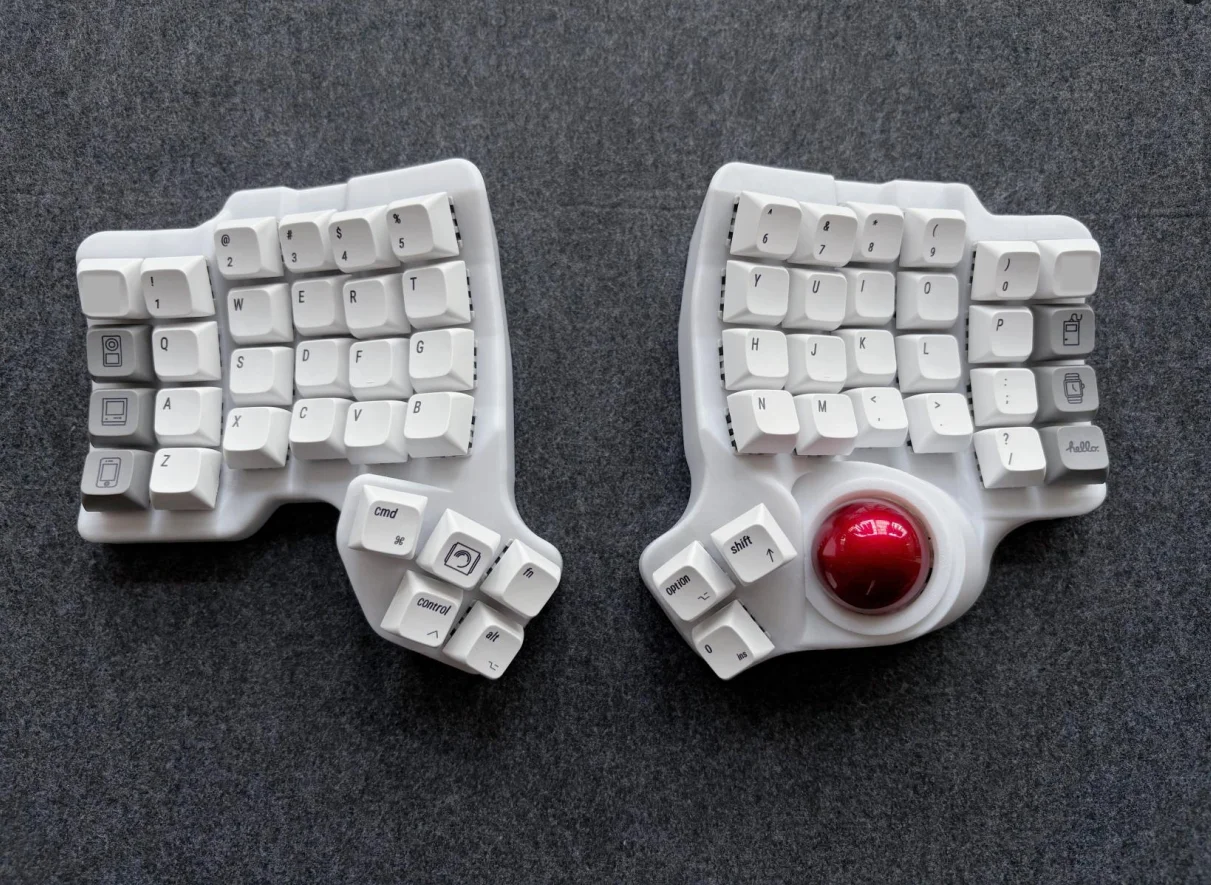 Weekin Charybdis Trackball Split Keyboard MK1 Mechanical Keyboards Kit Bluetooth Dual-Mode ZMK Wired QMK Hot Swap Gaming Custom