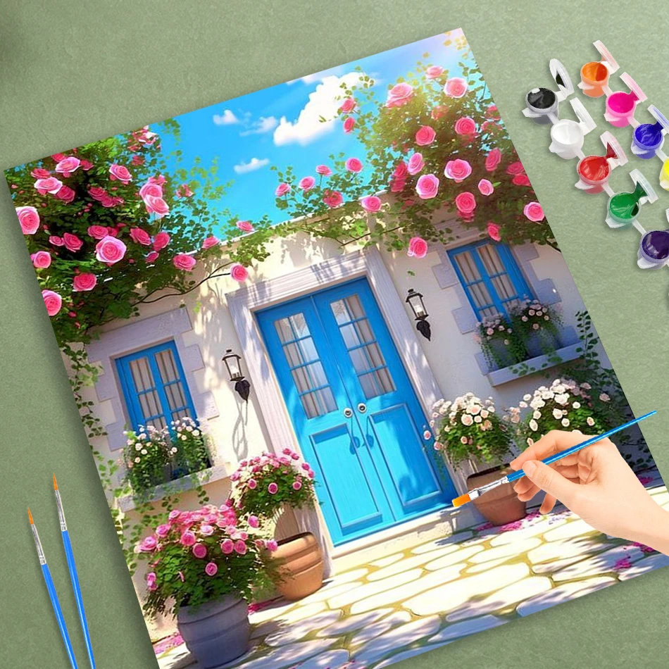 

GATYZTORY House Painting By Numbers Home Decor Gift Markers By Numbers Landscape Acrylic Paint Wall Art Picture Picture Paint