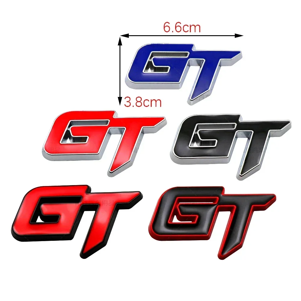 Metal GT Badge Decal Car Rear Trunk Sticker Front Grille Emblem for Geely Emgrand Vision MK MR LC Azkarra Coolray Haoqing SC6