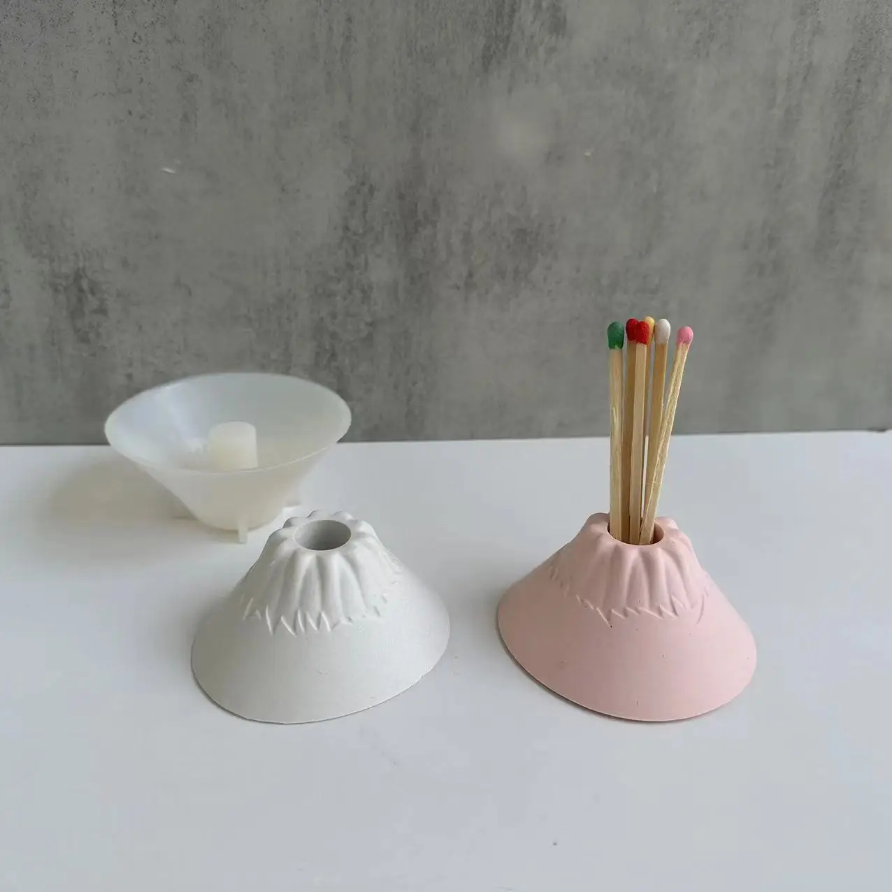 Silicone Peixe Forma Castiçal Titular, Rod De Fundição, Taper Velas Moldes De Resina, DIY Molde De Vela