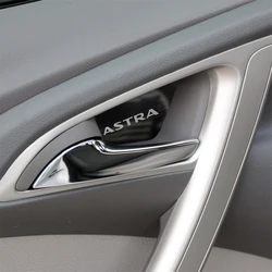 4Pcs Metal Interior Door Handle Cap Trim Cover Stickers For Opel Astra J Vauxhall Holden 2009-2015 Car accessories