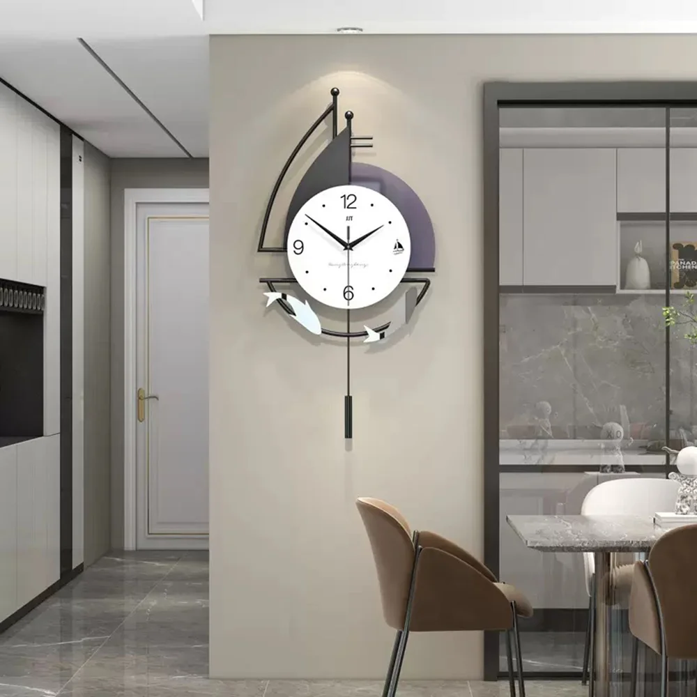 New Creative Home Clock Wall Hanging Modern Simple Wall Clock Living Room Fashion Restaurant Background Decoration Clock