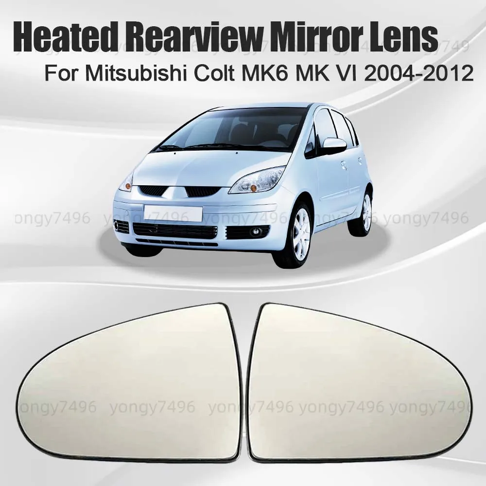 

Car Wide Angle Heated Rearview Mirror Lens For Mitsubishi Colt MK6 MK VI 2004-2012 Car Rearview Accessories Heat The Lenses