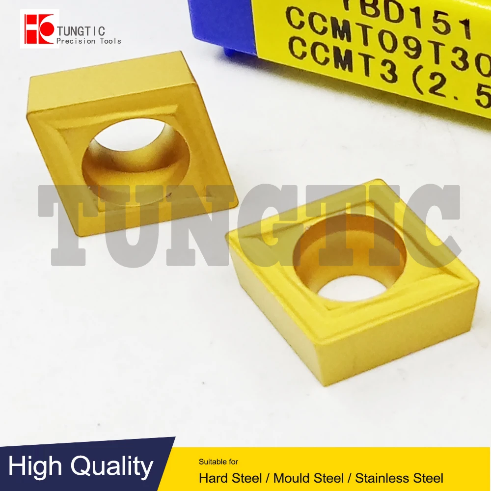 CCMT09T304-53 YBD151 YBC251 CCMT3(2.5)1-53 General Turning Cutter Tool CNC Carbide Insert Lathe Metal Positive-Fine-finishing