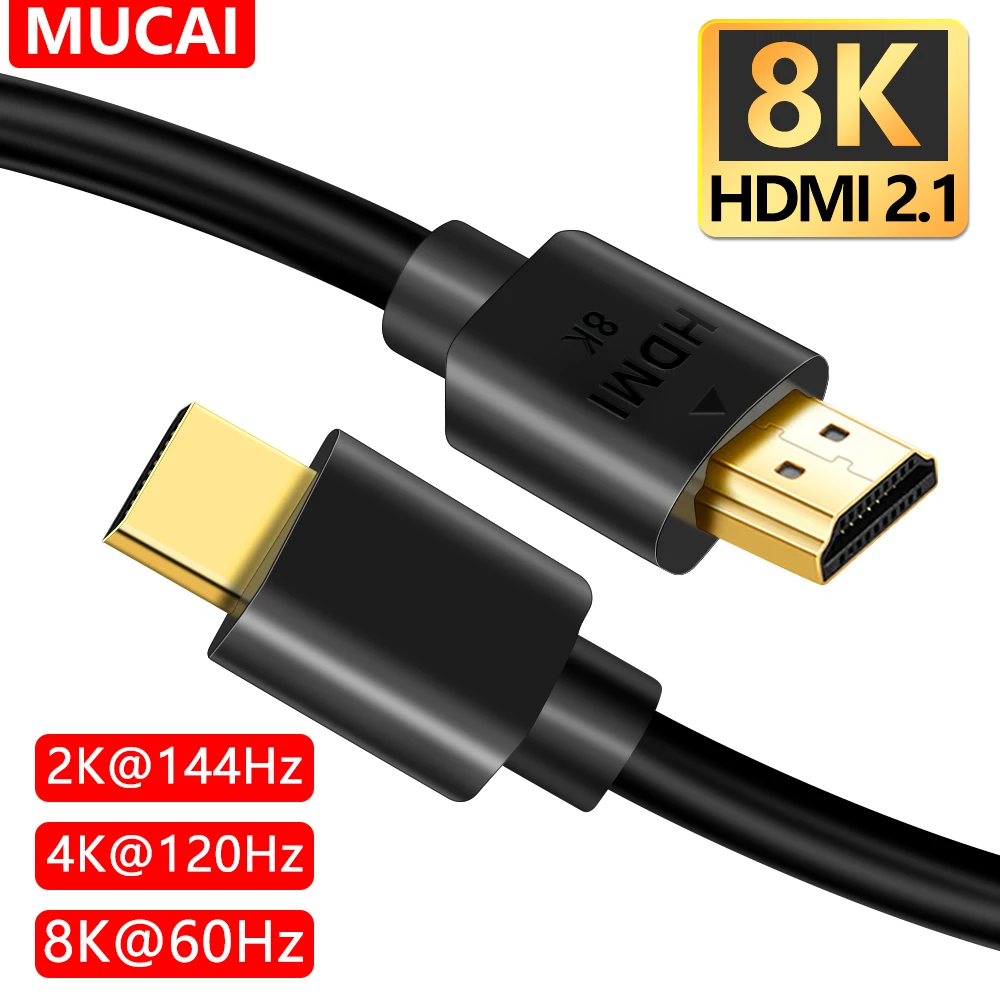 8K HDMI-compatible Cable 2.1 Wire for Xiaomi Xbox Serries X PS5 PS4 Laptops 60HZ 120Hz HDMI Splitter Digital Cable Cord 4K