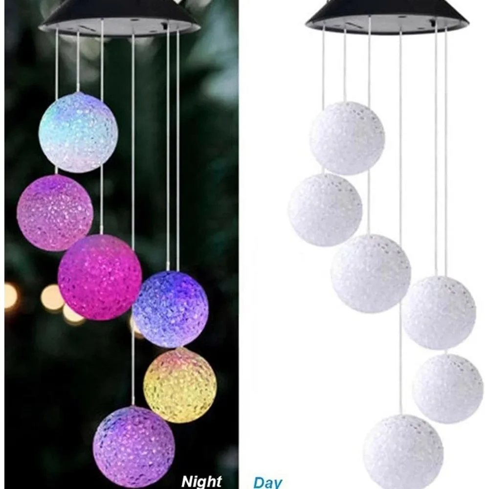 

Уличные солнечные колокольчики со светодиодной подсветкой, подвесные украшения для дома и сада, колокольчики для рождественской вечеринки