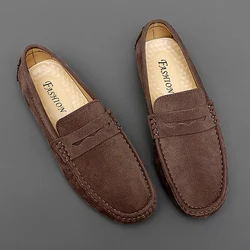 High Quality Genuine Leather Men Shoes Set foot Casual Slip On Men Loafers Men Flats Moccasins Shoes Plus Size Handmade shoes