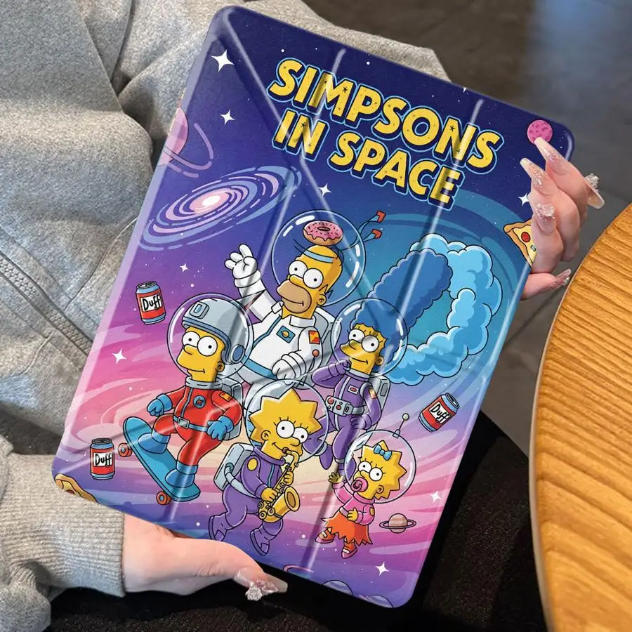 The Simpsons Space Holder Cover Tablet Case For iPad Pro 11th 10th 9th 8th 7th 12.9inch Pro 2025 Air 4 5 M3 M2 1 2 M4 11inch