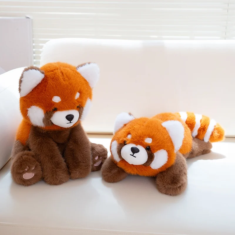 23-60cm Simulation High Quality Raccoon Plush Doll Pillow Sitting Raccoon Red Panda Animal Plush Toy Gift For Boys And Girls