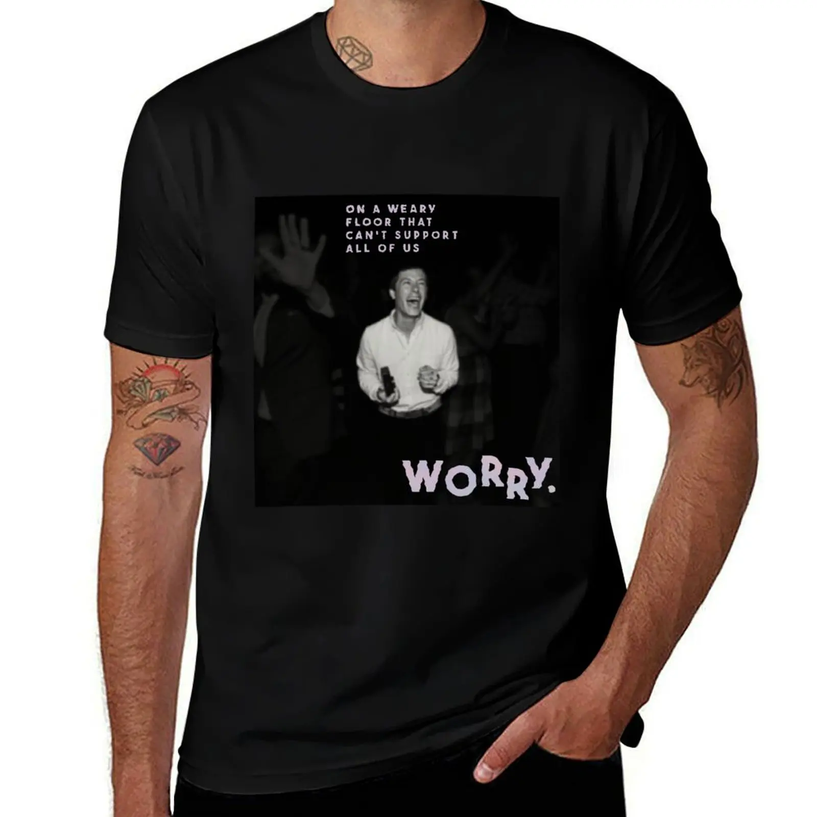 

On a Weary Floor That Won't Support All of Us T-Shirt shirts graphic tees sports fans graphics mens t shirt graphic