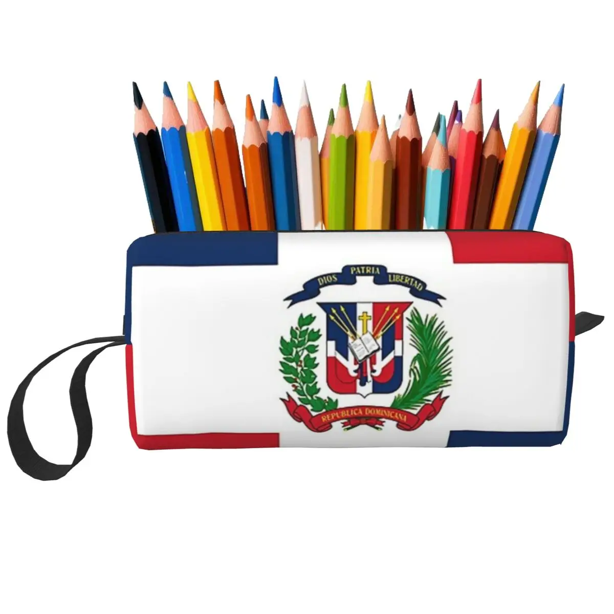 Dominican Republic Flag Gifts, Stickers And Other Products Makeup BagToiletry Cosmetic Bag for Women Beauty Travel Pencil Case