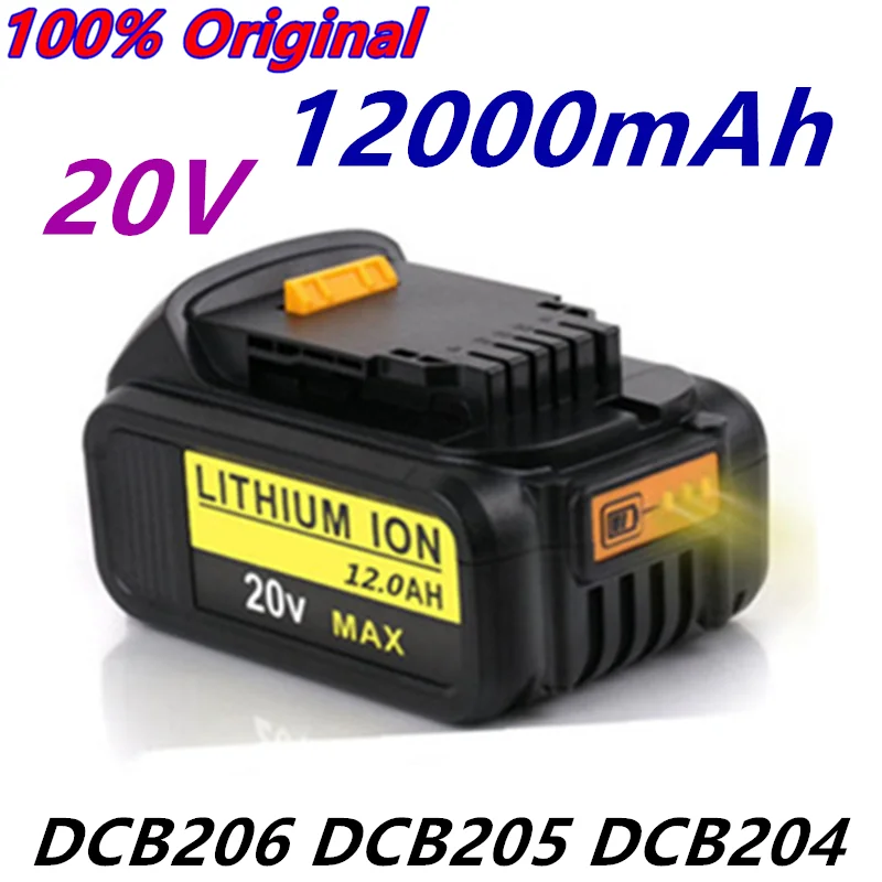 

2022 neue 100% Original 10000mAh 20V für Dewalt Werkzeug Akku DCB206 10,0 Ah Batterie DCB205 DCB204-2