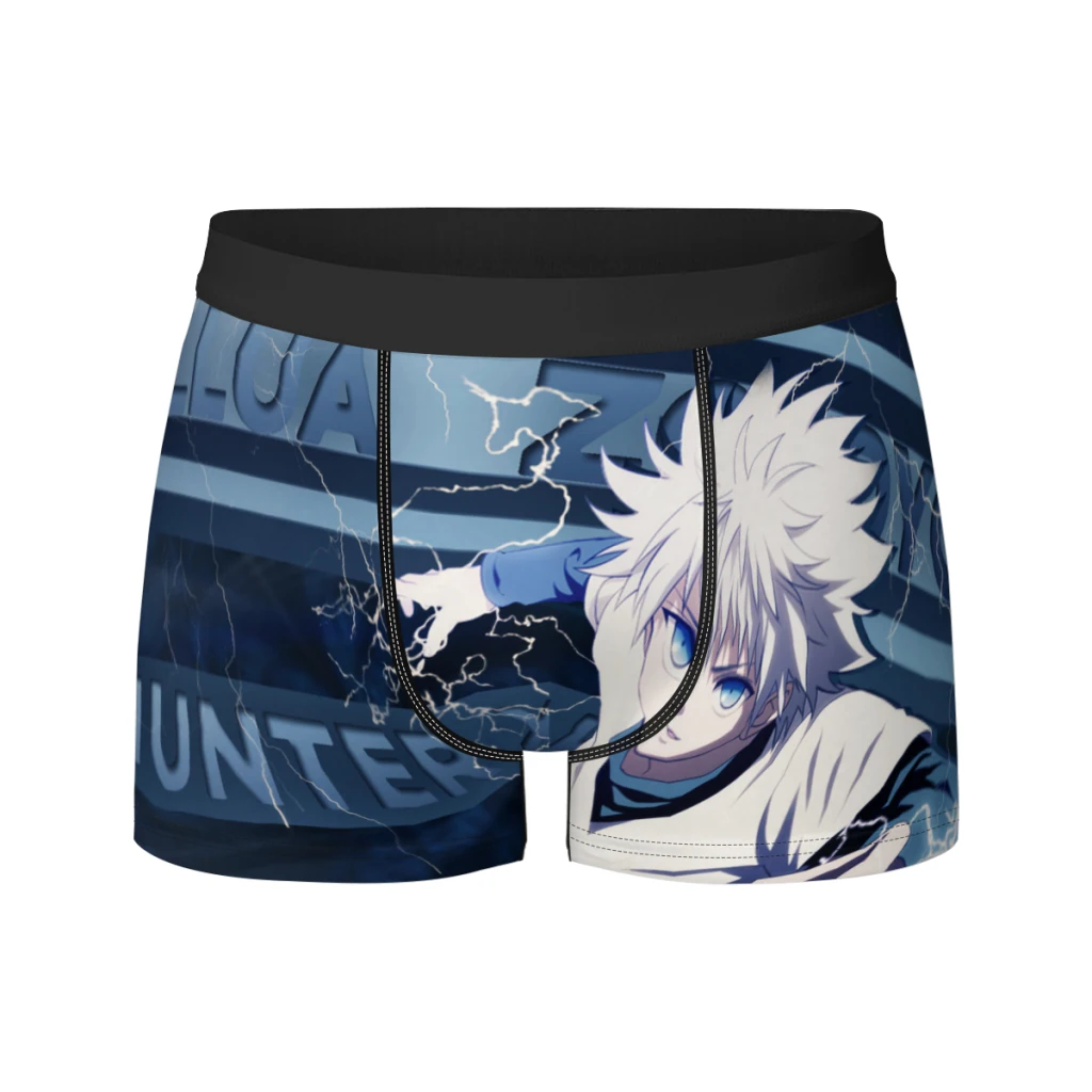 

Hunter-X-Hunter-Killua Breathable milk Silk Boyshorts Elastic Men's Underwear 3D Boxer Shorts Boxer Briefs