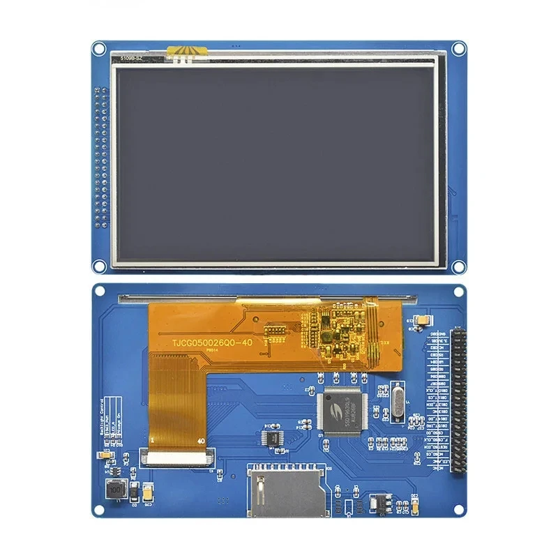 Écran d'affichage intelligent d'origine d'usine avec écran tactile TFT, technologie LCD TFT, SSD1963, 5.0 pouces, 800 pouces, 480x5.0, 8080